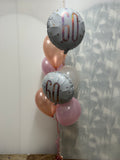 60th Birthday Confetti Dazzler Balloon Bouquet #60BD07