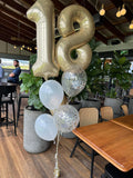 Big Double Number Splendor Balloon Bouquet CHOOSE YOUR AGE