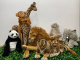 Stuffed Jungle Animal Hire Lion Giraffe Tiger Panda Elephant Monkey