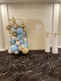 Black Square 3D Frame with Organic Balloon Garland HIRE ITEM