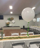 Large 60cm Latex Balloon Helium filled 3-4 day Float Time with Satin Ribbon & Balloon Weight