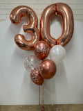 Big Double Number Splendor Balloon Bouquet CHOOSE YOUR AGE