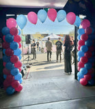 Balloon Arch 2 column with string of pearls heliums: from