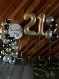Easel  and Disc with  Balloon Garland HIRE Price from
