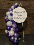 Easel  and Disc with  Balloon Garland HIRE Price from