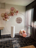 Round Mesh Wall with Organic Balloon Garland HIRE ITEM