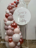 Easel  and Disc with  Balloon Garland HIRE Price from