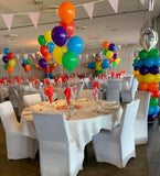 T6 Balloon Centrepiece 6 latex on balloon weight (with Hi-Float 2-3 day float time)