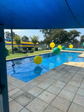 White Pool Balloons Large 60cm  with weight hire