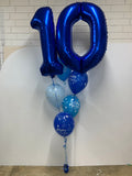 Big Double Number Splendor Balloon Bouquet CHOOSE YOUR AGE