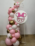 Easel  and Disc with  Balloon Garland HIRE Price from