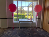 Large 60cm Latex Balloon Helium filled 3-4 day Float Time with Satin Ribbon & Balloon Weight