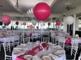Large 60cm Latex Balloon Helium filled 3-4 day Float Time with Satin Ribbon & Balloon Weight