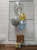 Mini Double Number Table Confetti Bouquet or Latex Bouquet  It's Just A Dinner Bouquet