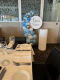 Easel  and Disc with  Balloon Garland HIRE Price from