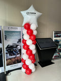 Balloon Column With Star or Round Foil Topper