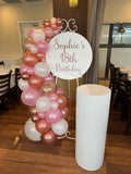 Easel  and Disc with  Balloon Garland HIRE Price from