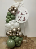 Easel  and Disc with  Balloon Garland HIRE Price from