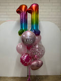 Giant Double Number Birthday Wish with Personalised Balloon Bouquet