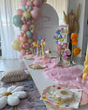 White, Black, Beige, Pink, Blue or Lilac Arch Backdrop Wall Hire with Balloon Garland #WHBD