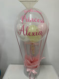 Personalised Hot Air Balloon Bubble Box Arrangement, Price From