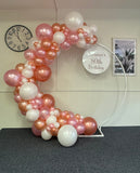 Round Mesh Wall with Organic Balloon Garland HIRE ITEM