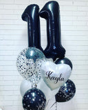 Giant Double Number Birthday Wish with Personalised Balloon Bouquet