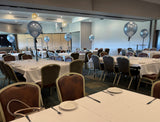 Big 40cm Latex Balloon on weight with Satin Ribbon in Standard or Chrome Colours 40cm 16inch