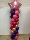 Balloon Column With Star or Round or Supershape Foil Topper