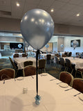 Big 40cm Latex Balloon on weight with Satin Ribbon in Standard or Chrome Colours 40cm 16inch