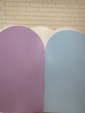 White, Black, Beige, Pink, Blue or Lilac Arch Backdrop Wall Hire with Balloon Garland #WHBD