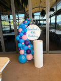 Easel  and Disc with  Balloon Garland HIRE Price from