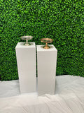 White Square Cake Plinth Hire