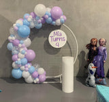 Round Mesh Wall with Organic Balloon Garland HIRE ITEM