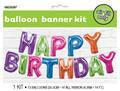 HAPPY BIRTHDAY 35cm Coloured Letters Kit Air Filled Only