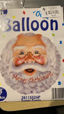 Super Santa Merry Christmas 45cm Round #15524