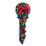 21st Birthday Small 37cm signature keepsake key