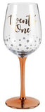 21 ROSE GOLD STEM WINE GLASS #BG1287