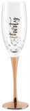 Thirty 30 ROSE GOLD STEM CHAMPAGNE GLASS #BG1282