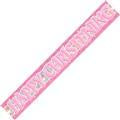 Happy Christening Pink Banner Foil