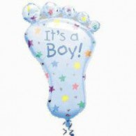It`s a Boy Foot feet Foil Balloon INFLATED #07688