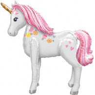 Unicorn Foil Airwalker 116cm Balloon INFLATED #37277