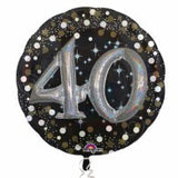40th Birthday Foil Sparkling Holographic 81cm Balloon #32152