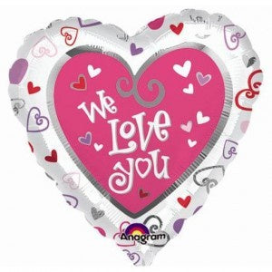 We Love You Foil 43cm Balloon #08403