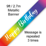Rainbow Banner 2.7m Happy Birthday #625662