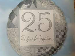 25 YEARS TOGETHER 18" 46cm Helium Foil Balloon #25986