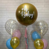 Gender Reveal Giant Confetti & Helium Filled Balloon From
