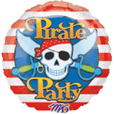 Pirate Party  Foil 45cm 18 inch INFLATED #12341