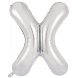 Giant Letter Balloon X Silver Foil 86cm #213923