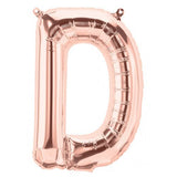 Rose Gold Letter D Balloon AIR FILLED SMALL 41cm #01340